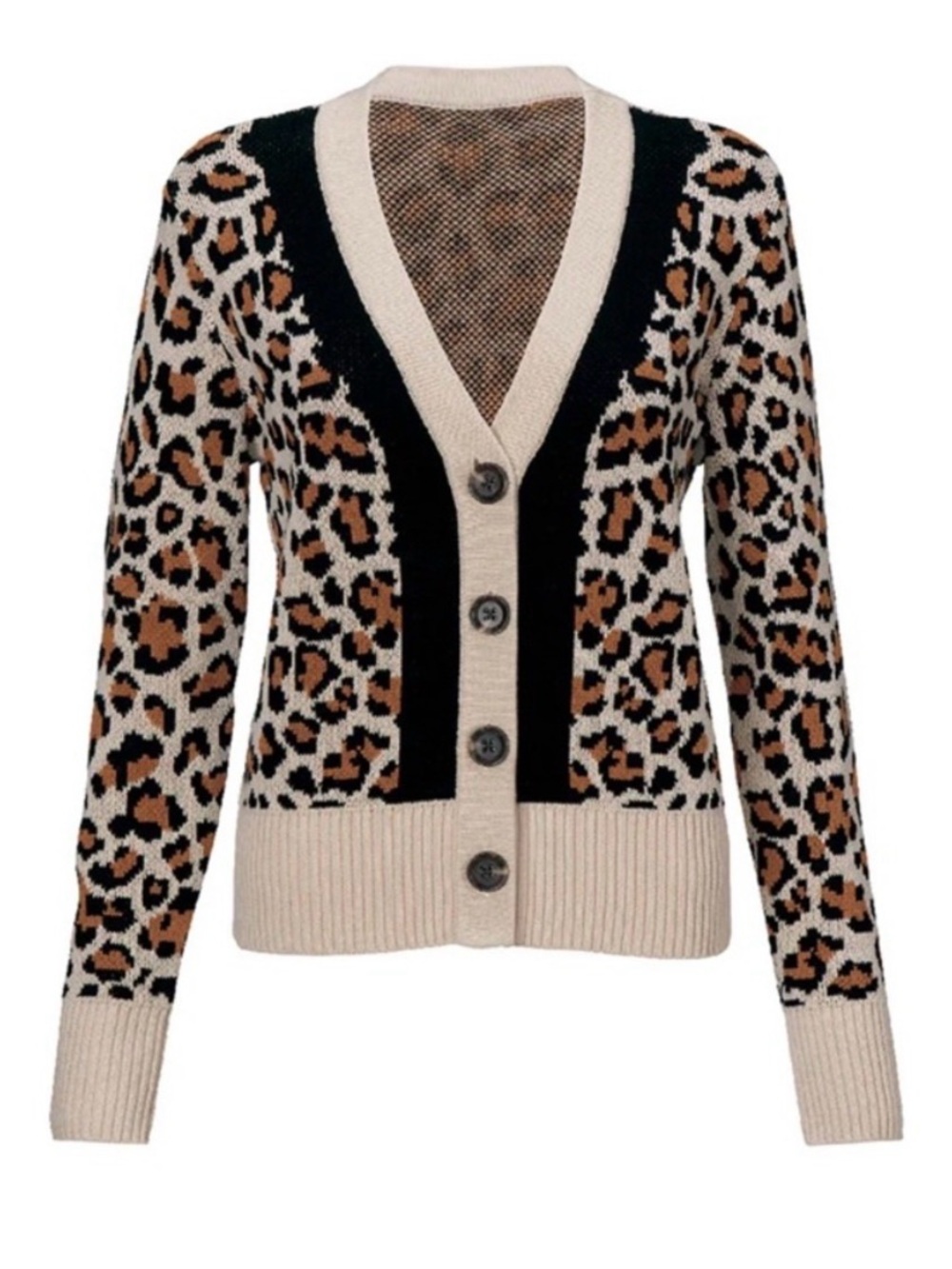 CABI Nine Lives Animal Print Cardigan Sz M